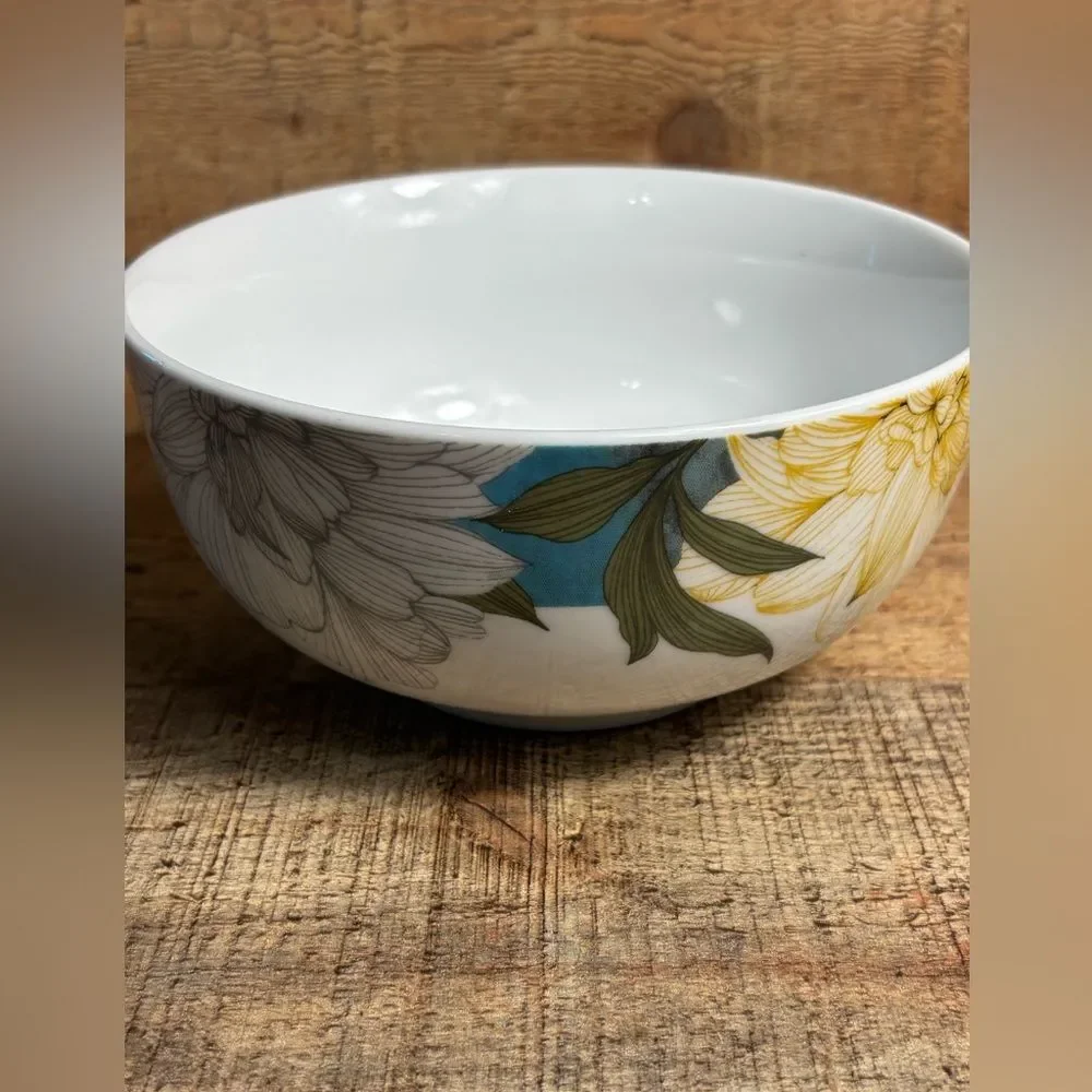 2 Spode Home Floral Sketches by Portmeirion Coupe Cereal Soup Bowls